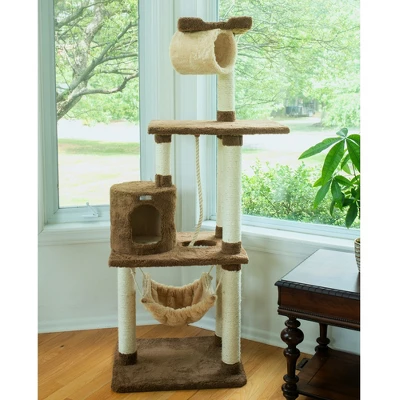Armarkat 70" Real Wood Cat Tree With Scratch Posts, Hammock For Cats & Kittens, X7001 1 Armarkat 70" Real Wood Cat Tree With Scratch Posts, Hammock For Cats & Kittens, X7001
