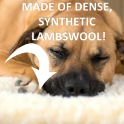 HuggleHounds HuggleFleece Synthetic Plush Lambswool Dog Mat, X-Large/30" X 48", Cream -PawHut Store GUEST ed0e73cf a4df 42d4 9574 77d5d0242b31