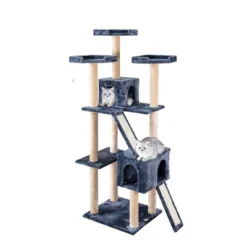 Go Pet Club 71" Kitten Cat Tree House With Sisal Scratching Board F717 -PawHut Store GUEST ee56d93a 0722 4ec9 bafc 30323e38fbc0