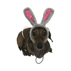 Midlee Easter Bunny Gray & Pink Dog Rabbit Ears With Tail (Small) -PawHut Store GUEST ef239d27 38aa 4b7a ad35 0d1872e82511