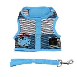 Doggie Design Cool Mesh Dog Harness Under The Sea Collection-Pirate Octopus Blue And Black