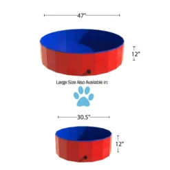 Pet Adobe Foldable Pet Pool And Bath Tub - 30.5", Red/Blue 7 Pet Adobe Foldable Pet Pool And Bath Tub - 30.5", Red/Blue -PawHut Store GUEST f0317c7e d43b 46f6 92b3 299601e4e53f