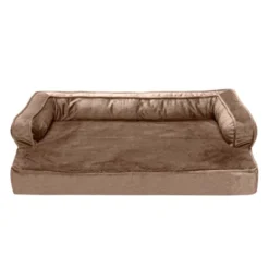 FurHaven Plush & Velvet Comfy Couch Orthopedic Sofa-Style Dog Bed