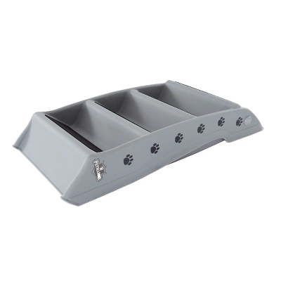 Pet Stairs - Home And Vehicle Nonslip Carpeted Dog Steps With 4-Step Design - For Puppies, Kittens, And Other Small Pets By PETMAKER (Gray) 4 Pet Stairs - Home And Vehicle Nonslip Carpeted Dog Steps With 4-Step Design - For Puppies, Kittens, And Other Small Pets By PETMAKER (Gray) - Image 4