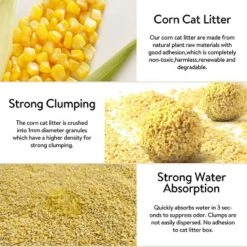 PETTIME Tofu & Corn Litter (Large 12lb X 3bags, Corn) -PawHut Store GUEST f280b0be 10f0 4f06 a101 0f88f17953eb 1