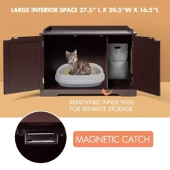 Tangkula Cat House Litter Box Pet Cat Washroom Nightstand Cat Storage Bench Coffee/Black 15 Tangkula Cat House Litter Box Pet Cat Washroom Nightstand Cat Storage Bench Coffee/Black -PawHut Store GUEST f2c78a1b da19 49b3 8746 367ef17c20f0