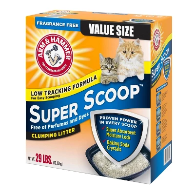 Arm & Hammer Fragrance Free Super Scoop Clumping Litter - 29lbs 2 Arm & Hammer Fragrance Free Super Scoop Clumping Litter - 29lbs - Image 2
