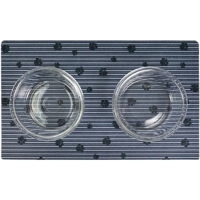 Drymate Multi-Use Paw Stripe Pet Mat Set - Gray (2ct) 1 Drymate Multi-Use Paw Stripe Pet Mat Set - Gray (2ct)