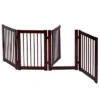 Costway 30'' Configurable Folding Free Standing 4 Panel Wood Pet Dog Safety Fence W/ Gate