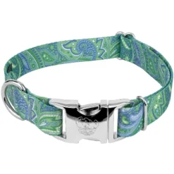 Country Brook Petz Premium Green Paisley Dog Collar -PawHut Store GUEST fa79db28 00d2 4c23 94d8 6fe3adeedae3