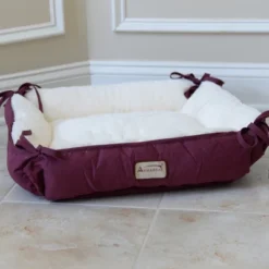 Armarkat 2-In-1 Cat Pet Bed & Fleece Cat Mat, Burgundy/Ivory -PawHut Store GUEST fb420db3 3609 4a06 946f d507dfe251a0