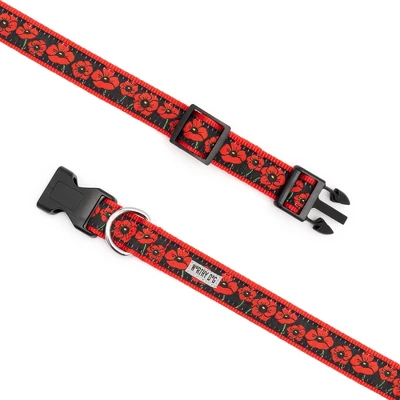 The Worthy Dog Poppies Collar 1 The Worthy Dog Poppies Collar