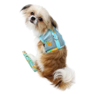 Doggie Design Cool Mesh Dog Harness With Leash - Pineapple Luau 2 Doggie Design Cool Mesh Dog Harness With Leash - Pineapple Luau - Image 2