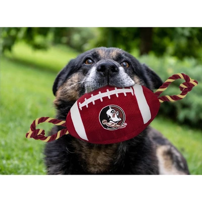 NCAA Florida State Seminoles Nylon Football Dog Toy 1 NCAA Florida State Seminoles Nylon Football Dog Toy