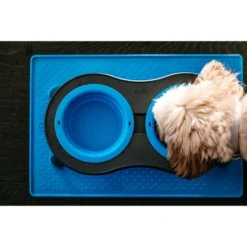 Dexas Double Elevated Feed - Blue -PawHut Store GUEST ff11ba70 51e6 47bc a862 170db3174143