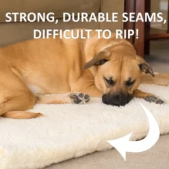 HuggleHounds HuggleFleece Synthetic Plush Lambswool Dog Mat, X-Large/30" X 48", Cream -PawHut Store GUEST ff88245e c55f 47b9 9106 8831906f2625